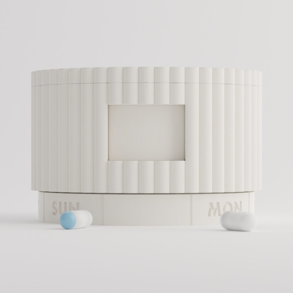 Cotton White — 7-Day Pill Organizer
